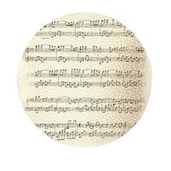 Music Beige Vintage Paper Background Design Mini Round Pill Box by Ravend