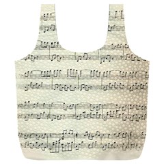 Music Beige Vintage Paper Background Design Full Print Recycle Bag (xxl) by Ravend