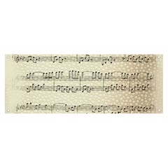 Music Beige Vintage Paper Background Design Banner And Sign 8  X 3  by Ravend