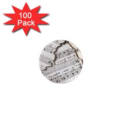 Music Notes Note Music Melody Sound Pattern 1  Mini Magnets (100 Pack)  by Ravend