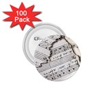 Music Notes Note Music Melody Sound Pattern 1.75  Buttons (100 pack)  Front