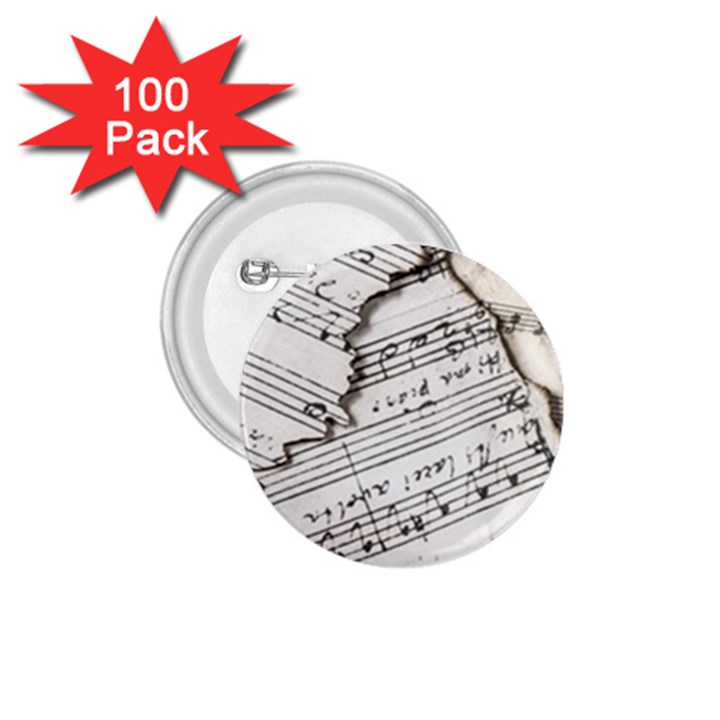 Music Notes Note Music Melody Sound Pattern 1.75  Buttons (100 pack) 