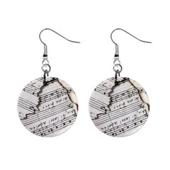 Music Notes Note Music Melody Sound Pattern Mini Button Earrings by Ravend