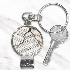 Music Notes Note Music Melody Sound Pattern Nail Clippers Key Chain by Ravend