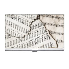 Music Notes Note Music Melody Sound Pattern Business Card Holder by Ravend