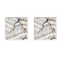 Music Notes Note Music Melody Sound Pattern Cufflinks (square) by Ravend