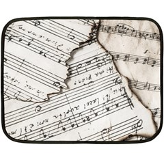 Music Notes Note Music Melody Sound Pattern Fleece Blanket (mini) by Ravend