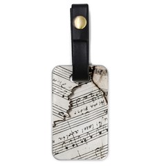 Music Notes Note Music Melody Sound Pattern Luggage Tag (one Side) by Ravend