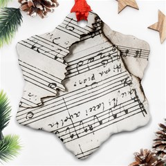 Music Notes Note Music Melody Sound Pattern Ornament (snowflake) by Ravend