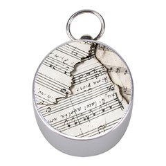 Music Notes Note Music Melody Sound Pattern Mini Silver Compasses by Ravend