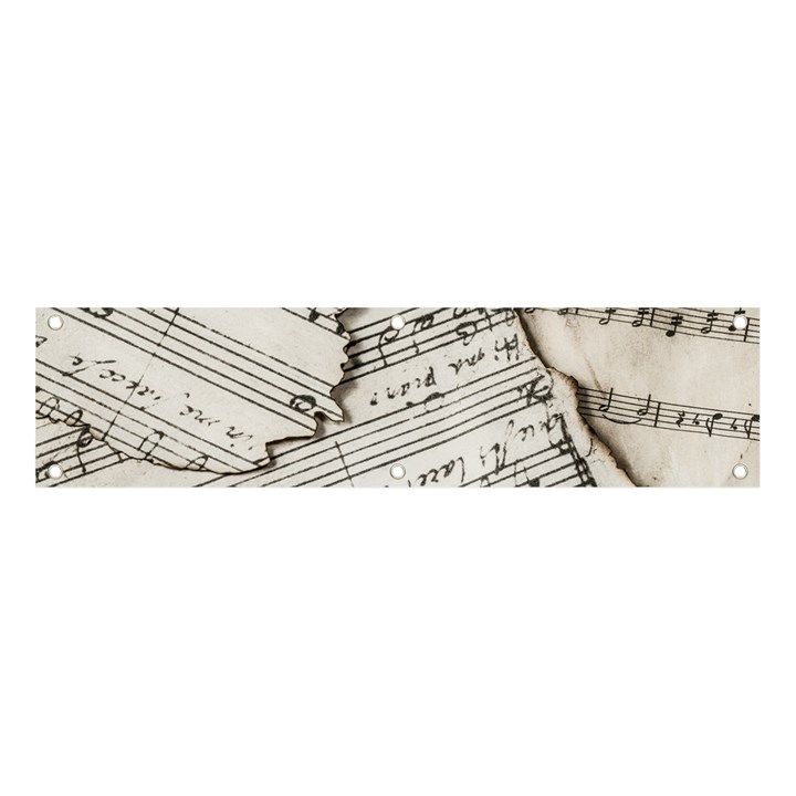 Music Notes Note Music Melody Sound Pattern Banner and Sign 4  x 1 