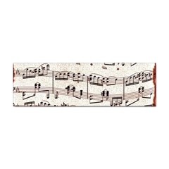 Vintage Beige Music Paper Background Design Sticker (bumper)