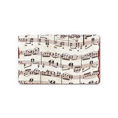 Vintage Beige Music Paper Background Design Magnet (name Card) by Ravend