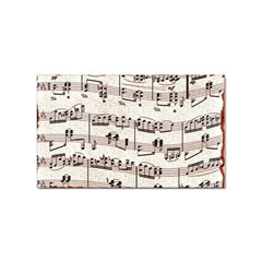 Vintage Beige Music Paper Background Design Sticker Rectangular (10 Pack)