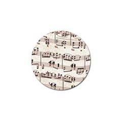 Vintage Beige Music Paper Background Design Golf Ball Marker (4 Pack) by Ravend