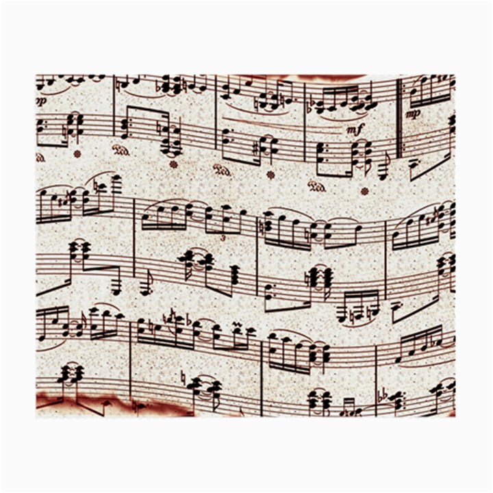 Vintage Beige Music Paper Background Design Small Glasses Cloth