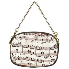 Vintage Beige Music Paper Background Design Chain Purse (two Sides) by Ravend