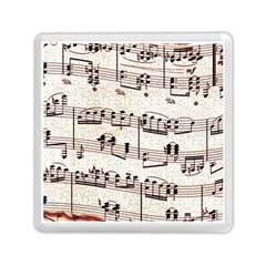 Vintage Beige Music Paper Background Design Memory Card Reader (square) by Ravend