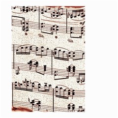 Vintage Beige Music Paper Background Design Small Garden Flag (two Sides) by Ravend