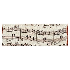 Vintage Beige Music Paper Background Design Banner And Sign 6  X 2 