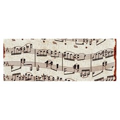 Vintage Beige Music Paper Background Design Banner And Sign 8  X 3  by Ravend