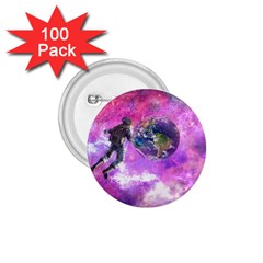 Astronaut Earth Space Planet Fantasy 1 75  Buttons (100 Pack)  by Ravend