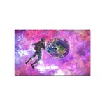 Astronaut Earth Space Planet Fantasy Sticker (Rectangular) Front