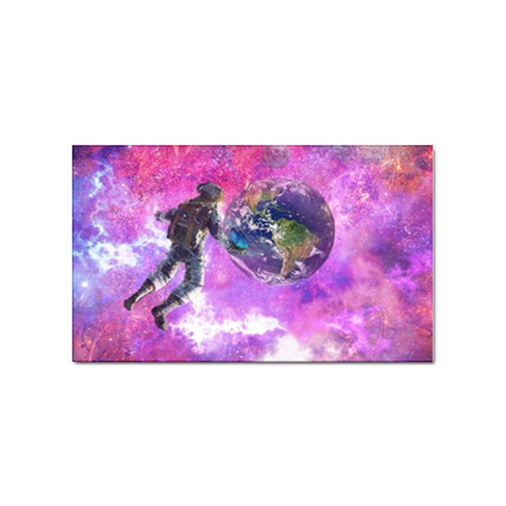 Astronaut Earth Space Planet Fantasy Sticker (Rectangular)