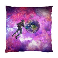 Astronaut Earth Space Planet Fantasy Standard Cushion Case (two Sides) by Ravend