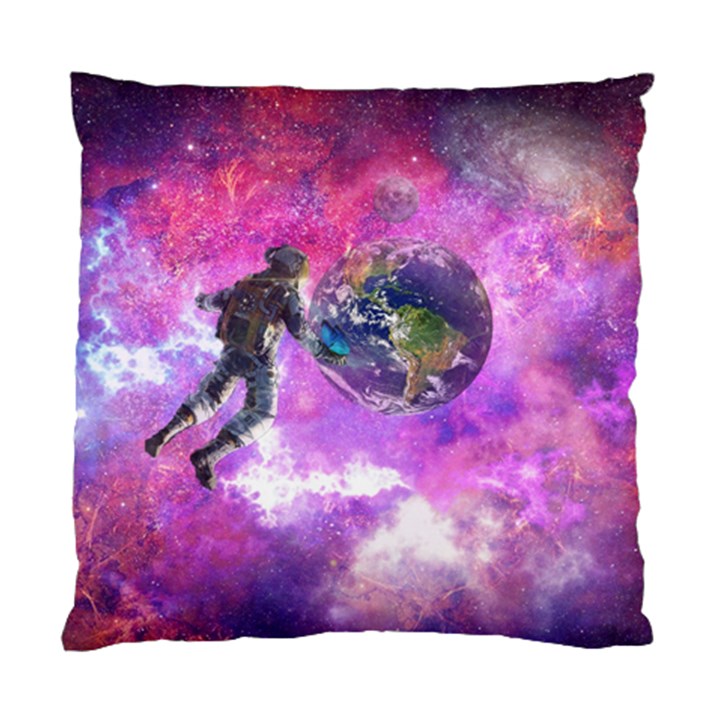 Astronaut Earth Space Planet Fantasy Standard Cushion Case (Two Sides)