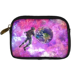 Astronaut Earth Space Planet Fantasy Digital Camera Leather Case by Ravend