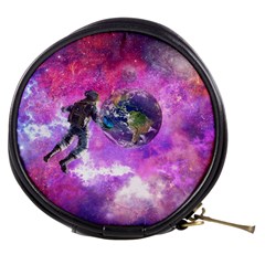 Astronaut Earth Space Planet Fantasy Mini Makeup Bag by Ravend