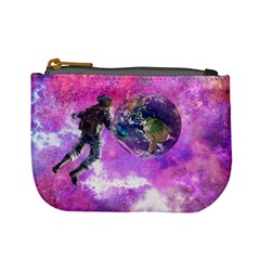 Astronaut Earth Space Planet Fantasy Mini Coin Purse by Ravend