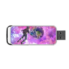 Astronaut Earth Space Planet Fantasy Portable Usb Flash (two Sides) by Ravend