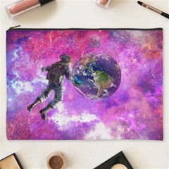 Astronaut Earth Space Planet Fantasy Cosmetic Bag (xxxl) by Ravend