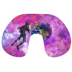 Astronaut Earth Space Planet Fantasy Travel Neck Pillow by Ravend