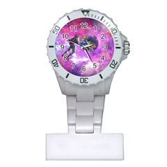 Astronaut Earth Space Planet Fantasy Plastic Nurses Watch by Ravend