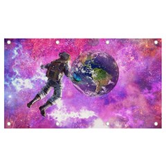 Astronaut Earth Space Planet Fantasy Banner And Sign 7  X 4 