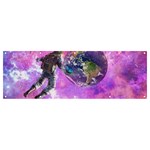 Astronaut Earth Space Planet Fantasy Banner and Sign 12  x 4  Front