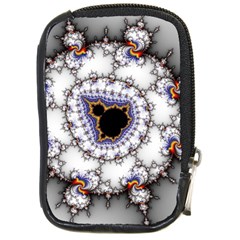 Mandelbrot Fractal Background Template Circle Compact Camera Leather Case by danenraven