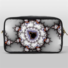 Mandelbrot Fractal Background Template Circle Toiletries Bag (one Side) by danenraven