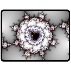 Mandelbrot Fractal Background Template Circle Fleece Blanket (large)  by danenraven