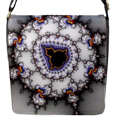 Mandelbrot Fractal Background Template Circle Flap Closure Messenger Bag (s) by danenraven