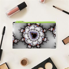 Mandelbrot Fractal Background Template Circle Cosmetic Bag (xs) by danenraven