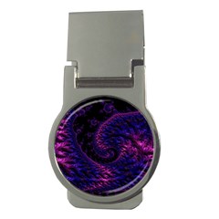 Fractal Mandelbrot Abstract Background Pattern Money Clips (round)  by danenraven