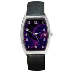 Fractal Mandelbrot Abstract Background Pattern Barrel Style Metal Watch by danenraven