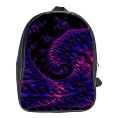 Fractal Mandelbrot Abstract Background Pattern School Bag (large) by danenraven