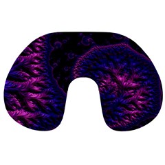 Fractal Mandelbrot Abstract Background Pattern Travel Neck Pillow by danenraven