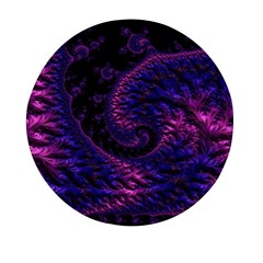 Fractal Mandelbrot Abstract Background Pattern Mini Round Pill Box by danenraven