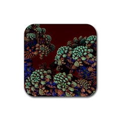 Art 3d Mandelbulb Mandelbrot Fractal Graphic Rubber Coaster (square) by danenraven